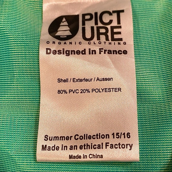 Women Picture Organic Clothing Green Weather Resistant Hooded Jacket Size L - Picture 11 of 11